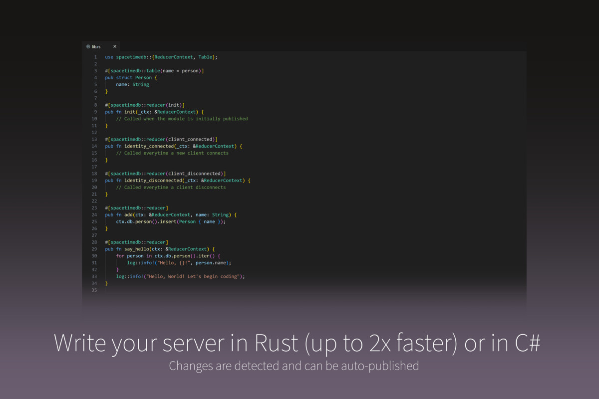 Cosmos Cove - Create MMOs with SpacetimeDB