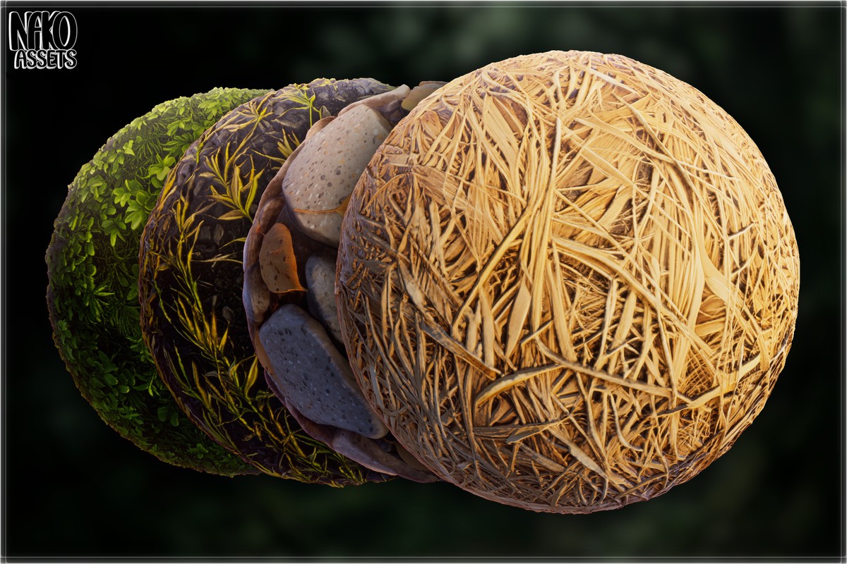 Forest 4K Materials x118 Textures of Realistic Nature | PBR HQ Terrain Pack