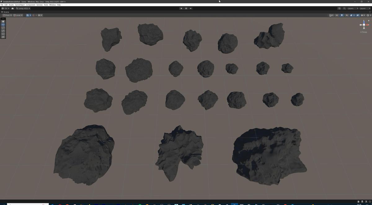 Detailed Asteroids Pack (22 high-poly 3D assets)
