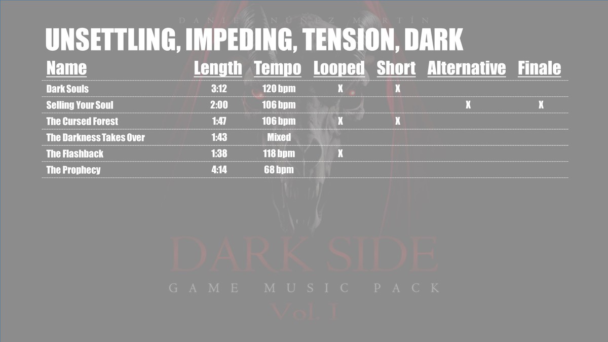 Game Dark Side Music Pack Vol. I