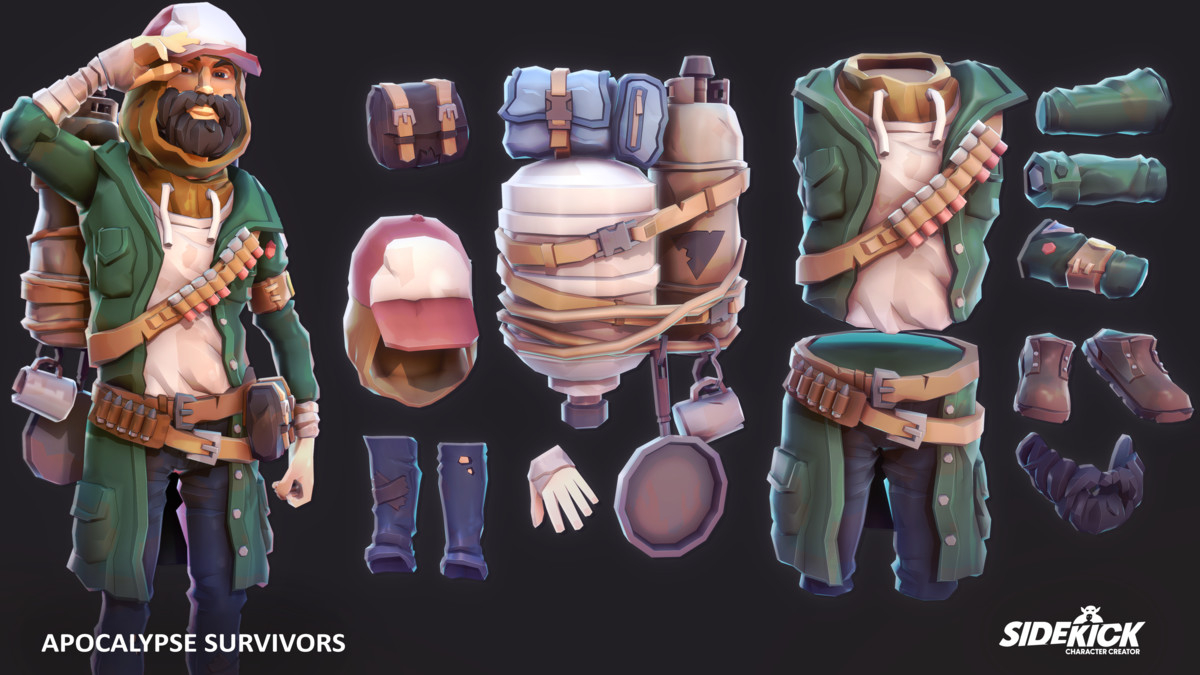 Apocalypse Survivors – Sidekick Modular Characters by Synty