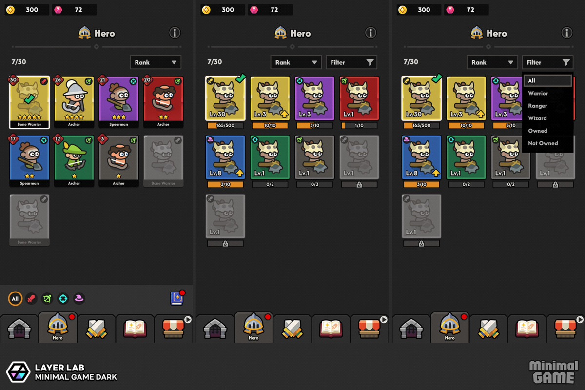 GUI Pro - Minimal Game Dark