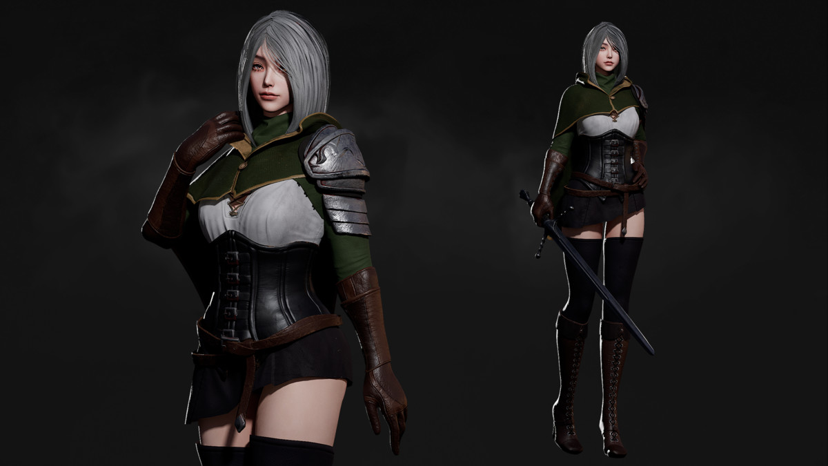 Swordsman Girl - RPG Dark Fantasy Modular Female