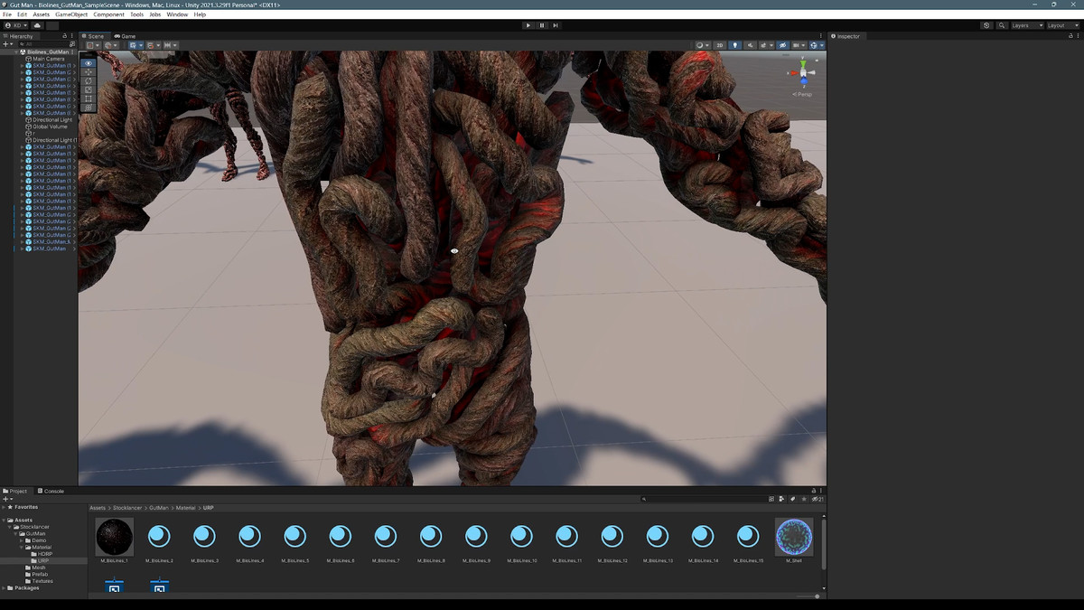 Bio Lines: Gut Man, a Humanoid Character for horror games