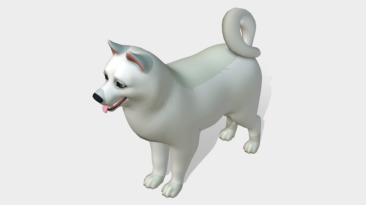 Cartoon Dog - Samoyed