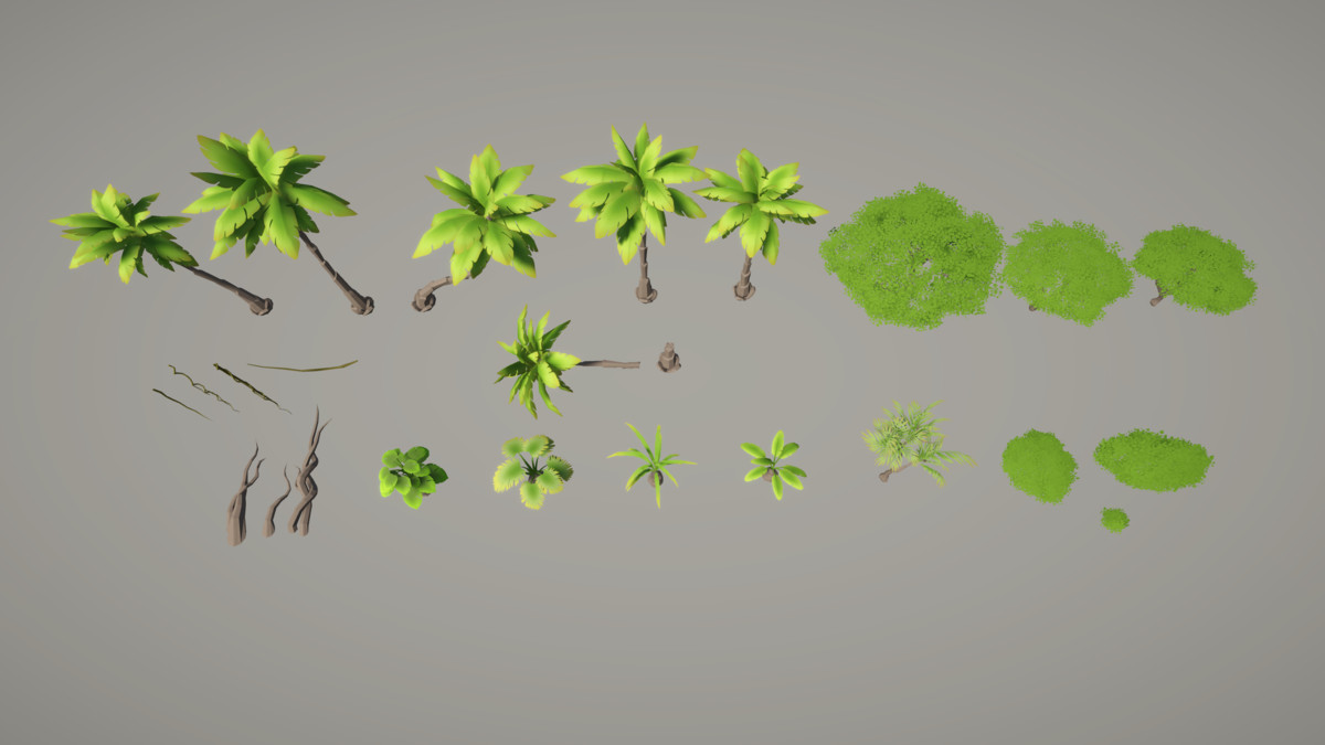 STYLIZED Fantasy Nature Pack: Tropical Island - Low Poly 3D Art