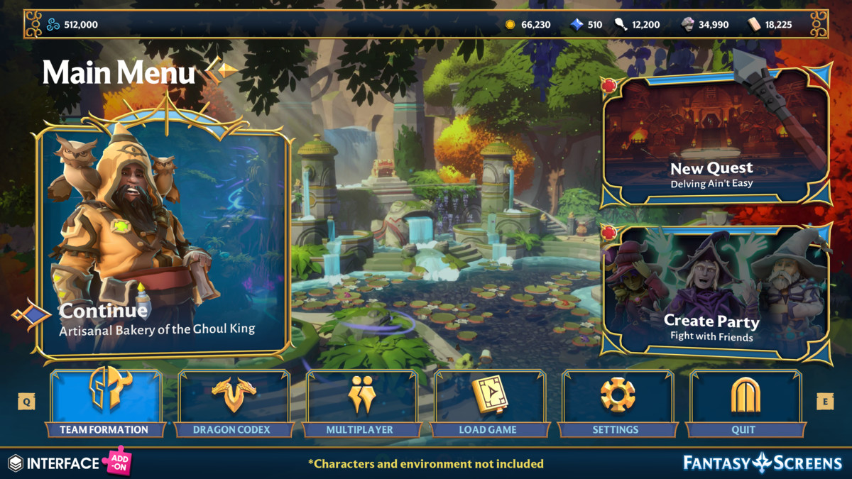Fantasy Screens Add-On - Synty INTERFACE - GUI