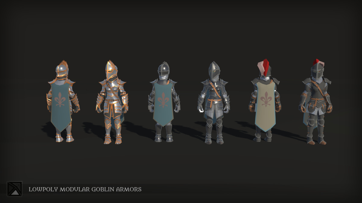 Low Poly Goblins Modular Armors - LOWPOLY MEDIEVAL FANTASY SERIES