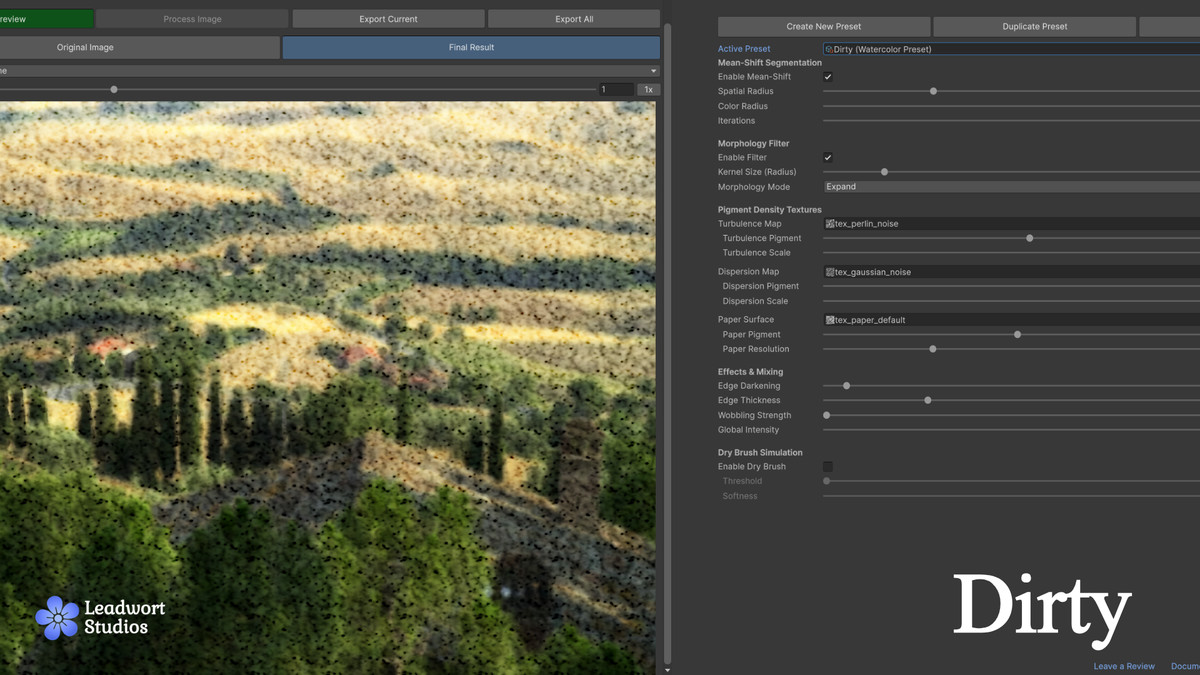 Leadwort Watercolor Image Processor
