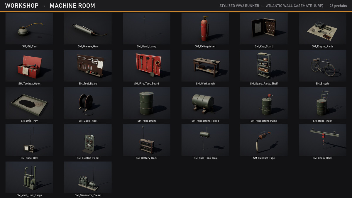 Stylized WW2 Bunker: Atlantic Wall Casemate | Modular Military Environment Kit