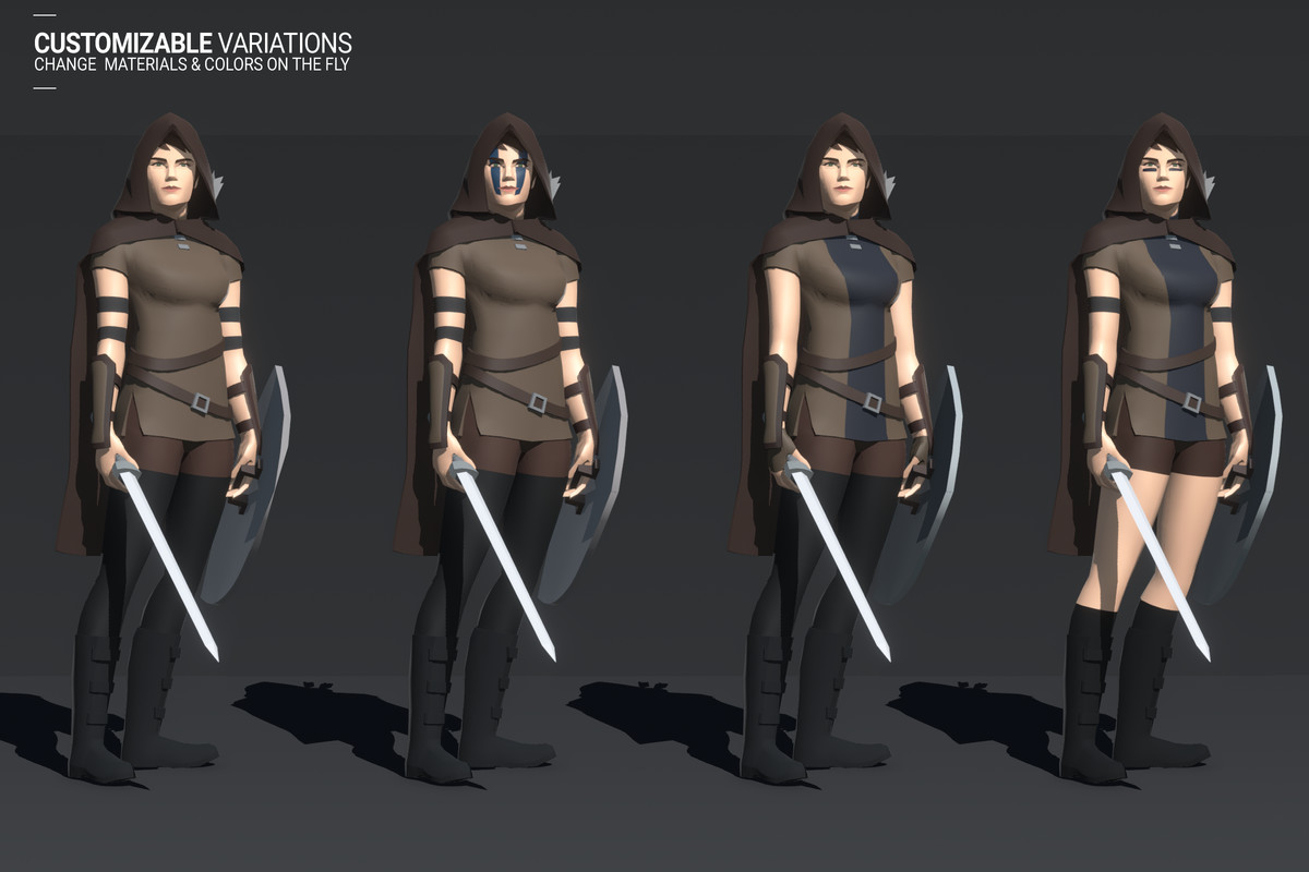 Polyquest Heroes: Warrior I Huntress