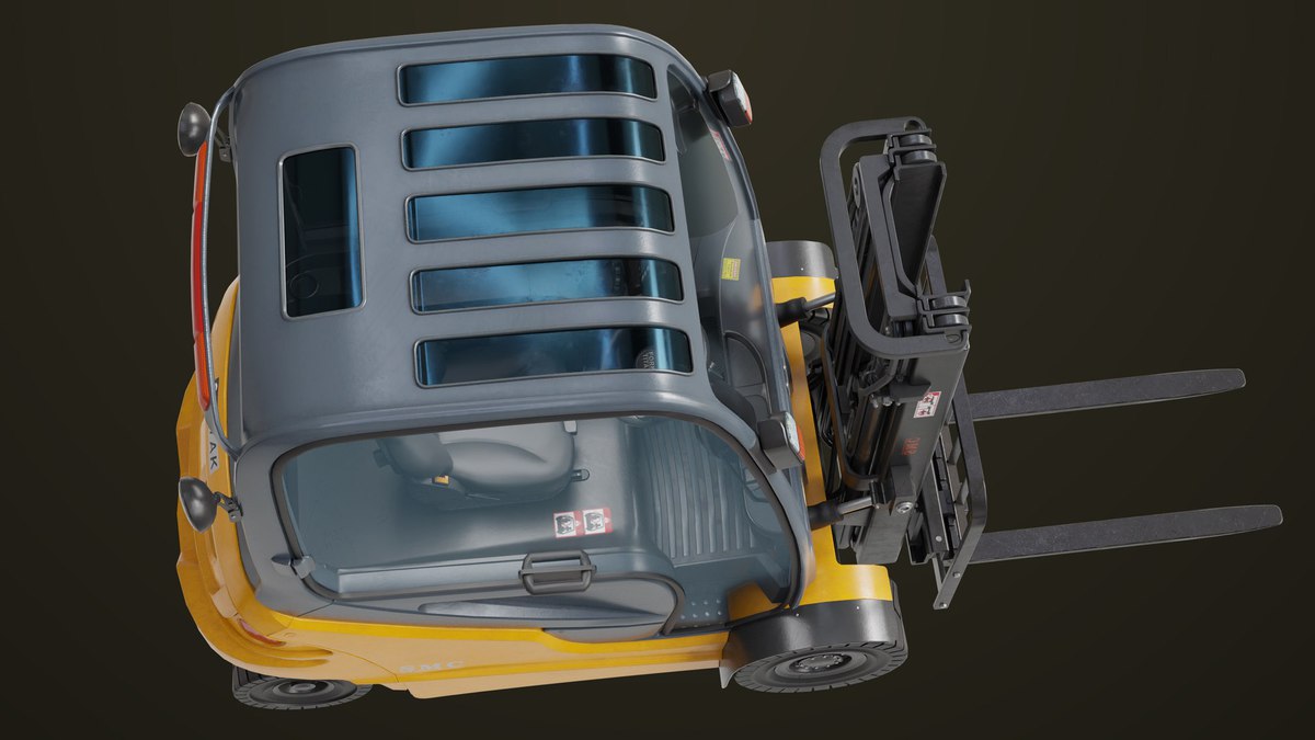 Forklift Truck 01 Yellow URP HDRP Textures