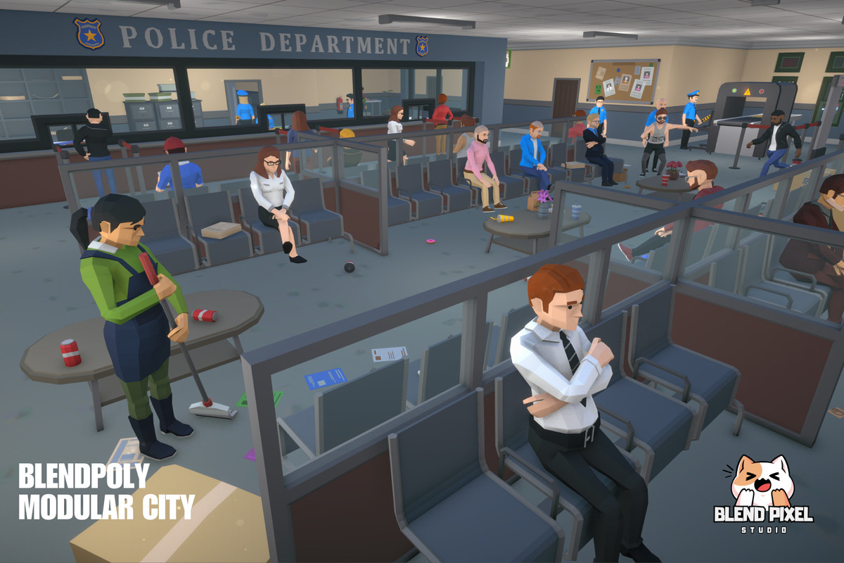 BlendPoly Modular City - Low Poly Assets