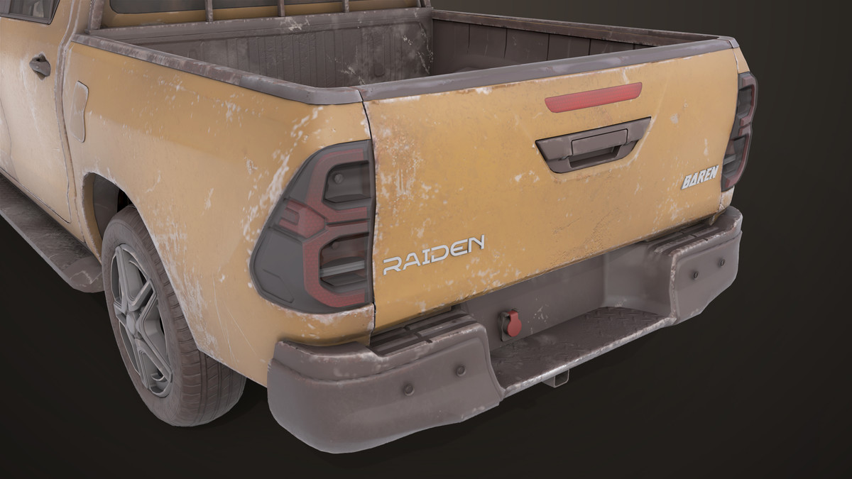 Pickup Truck 04 Brown Dusty URP HDRP Textures