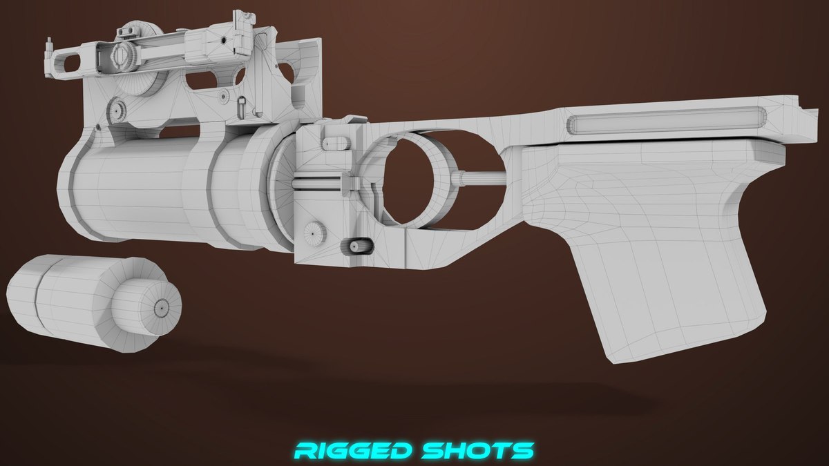 Light Machine Gun 10 Black URP HDRP Textures