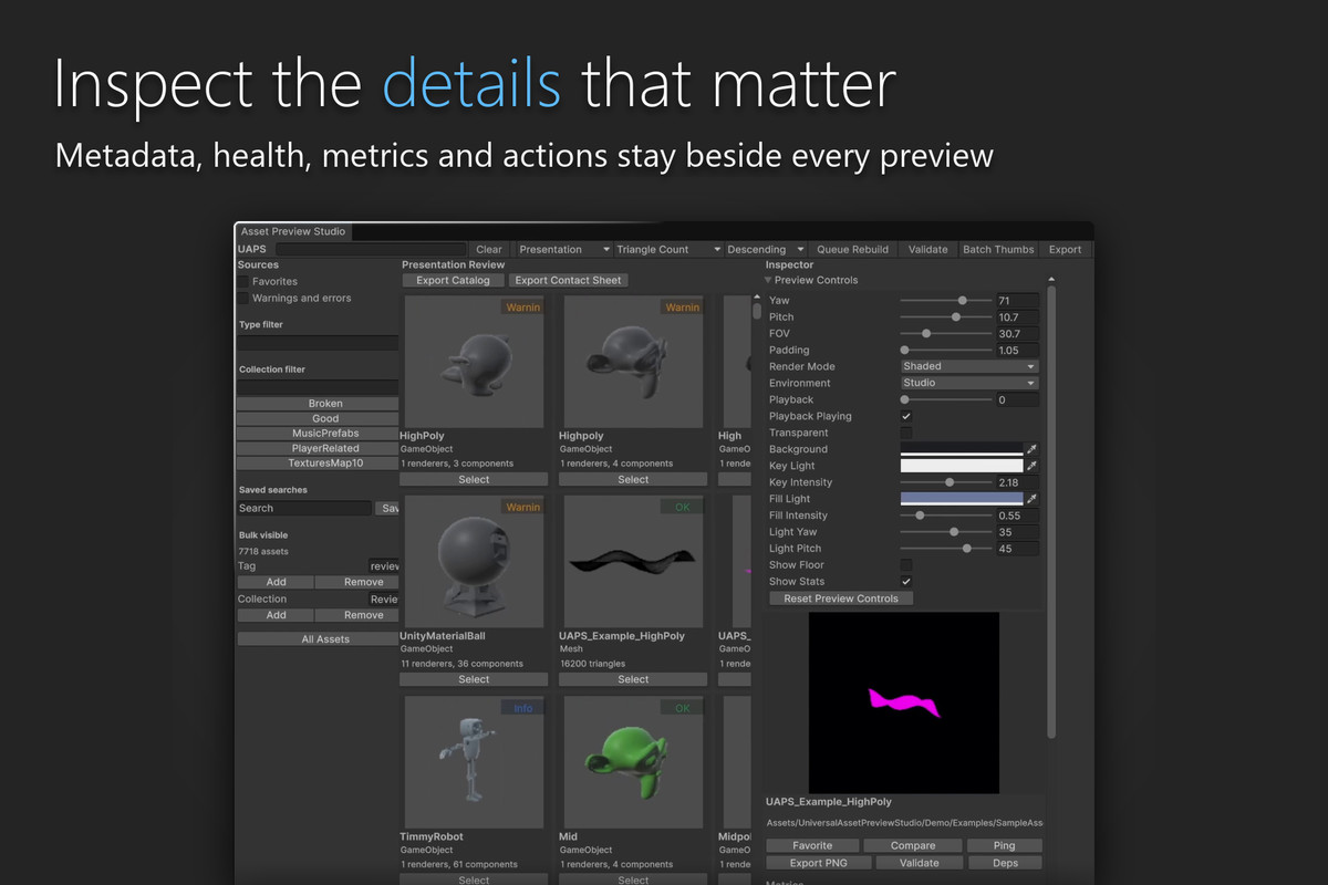 Universal Asset Preview Studio - Thumbnails, Catalogs & Asset QA