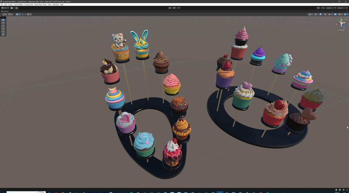 Sweet Dessert Asset Pack (Donuts, Cupcakes, Cake, Ice Cream, Candy)