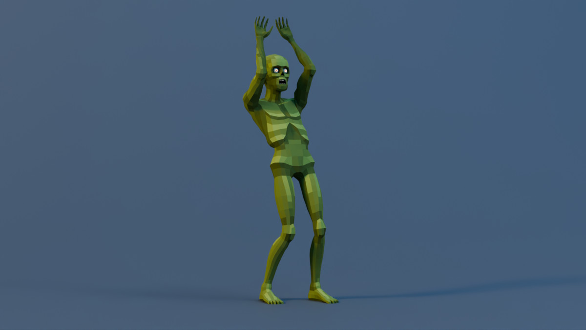 Zombie Low-Poly stylized