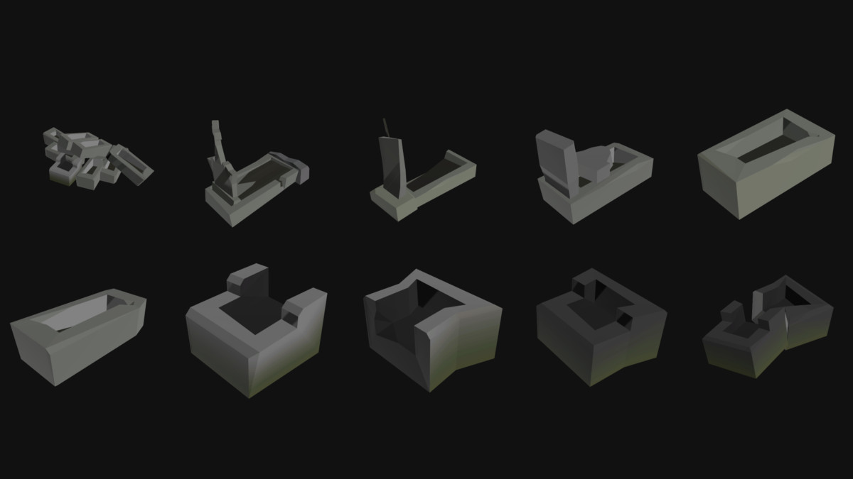 Low Poly Cemetery Grave Kit with LODs
