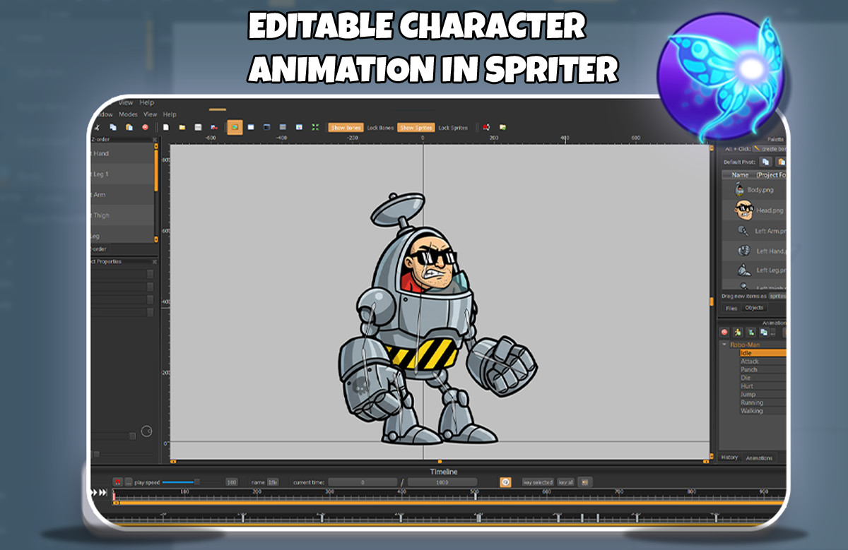 Iron Mobster 2D Animated Character