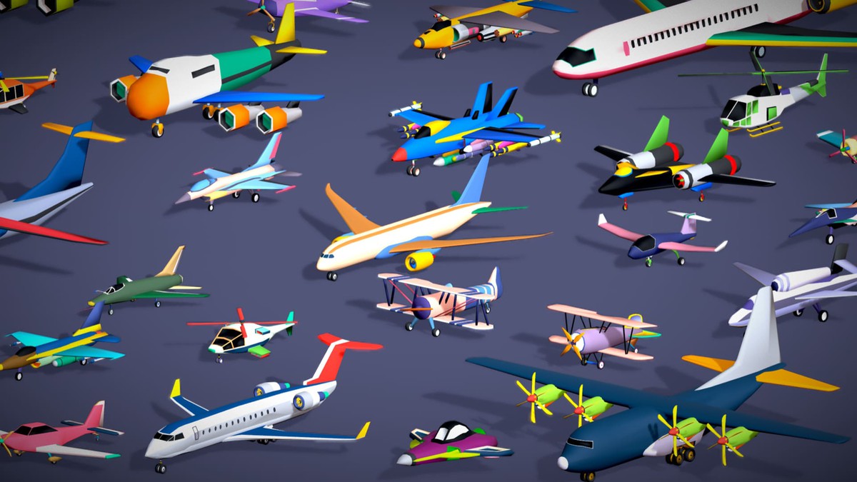 55 Air Vehicle Mega Pack - Toon Air Field - Sky Force Collection - Stylized Set