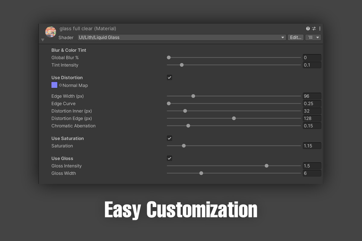 Liquid Glass & Blur UI Shader - Mobile/Desktop