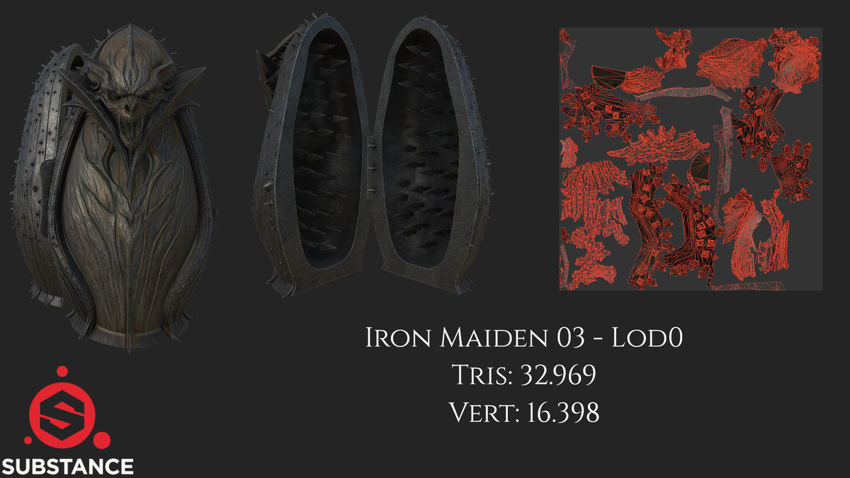 4 Dark Fantasy Iron Maidens