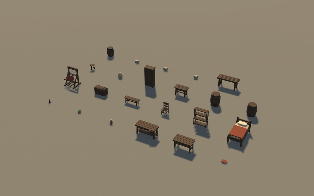 Medieval Houses - Furnished Modular Courtyard