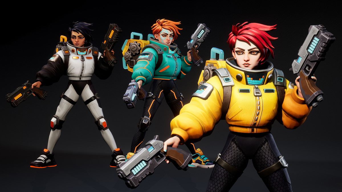 Volt Runner – Stylized Sci-Fi Female Character (3 Skins, Game Ready)