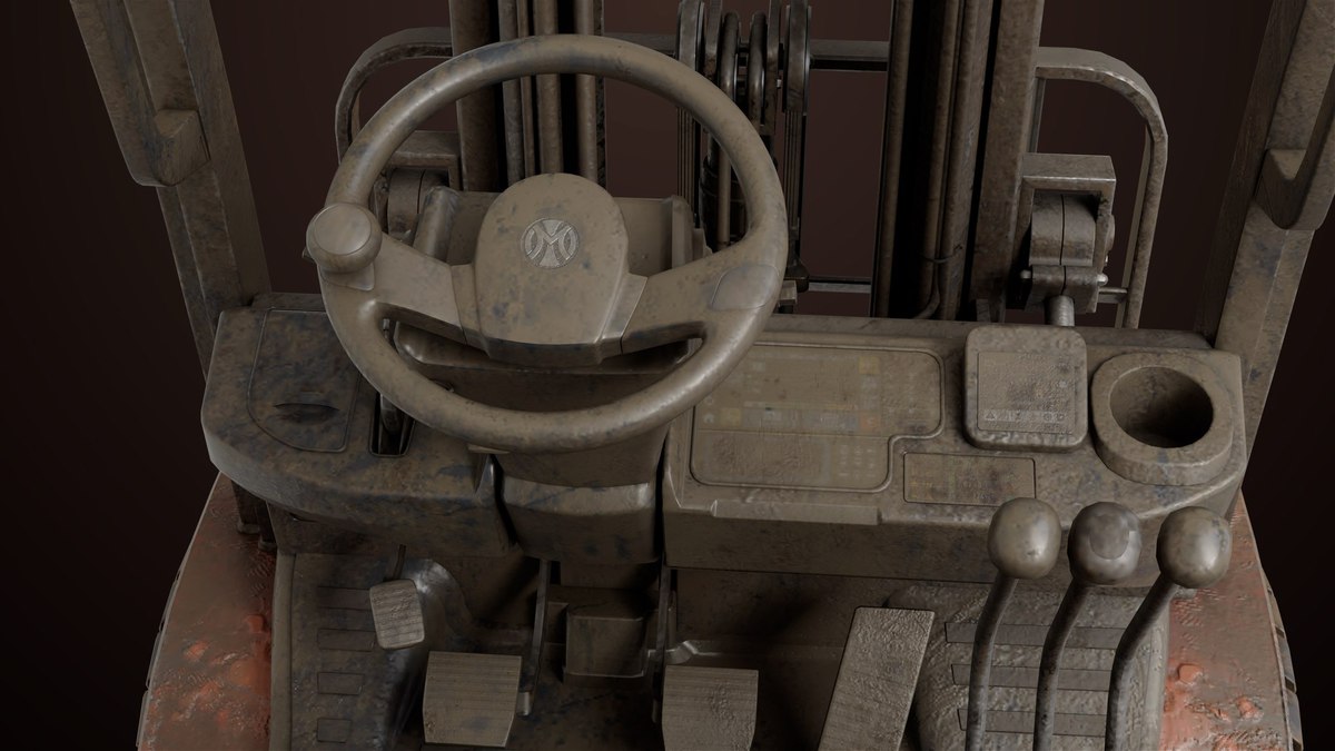 Dusty Forklift Trucks URP HDRP Textures