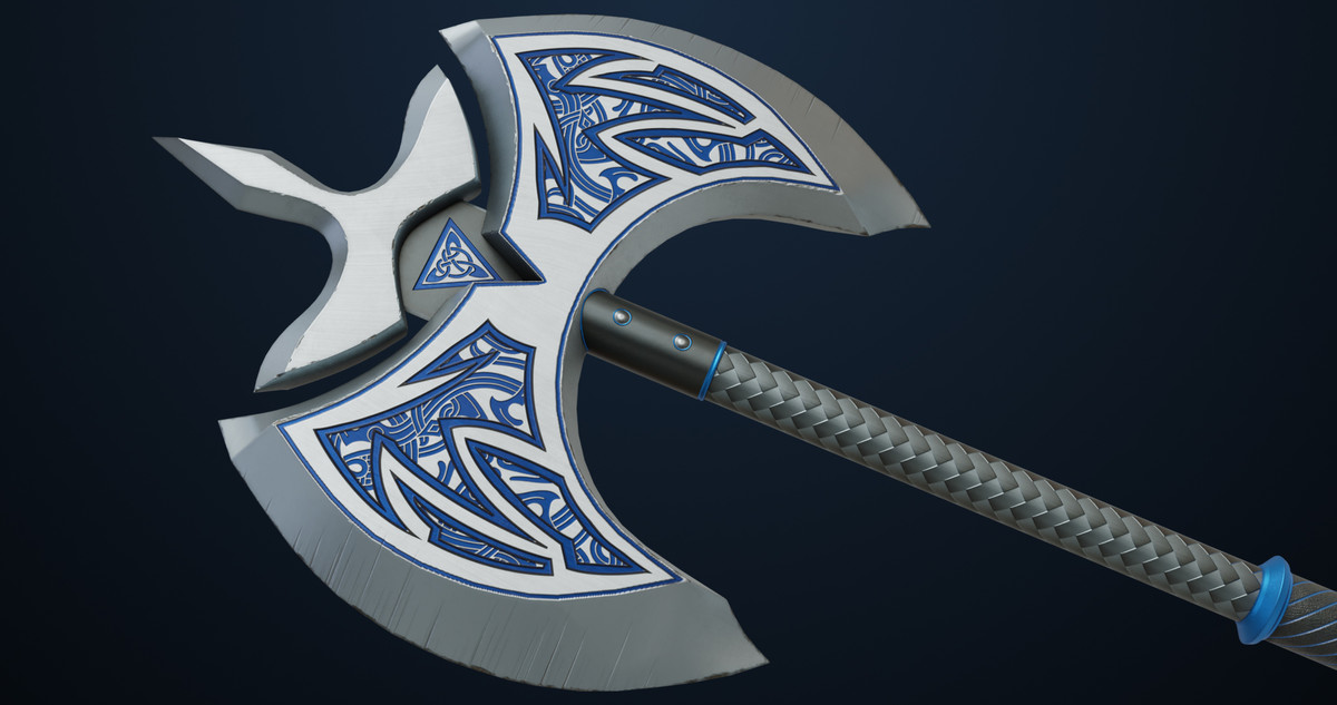 Battle Axe 04 URP HDRP Textures