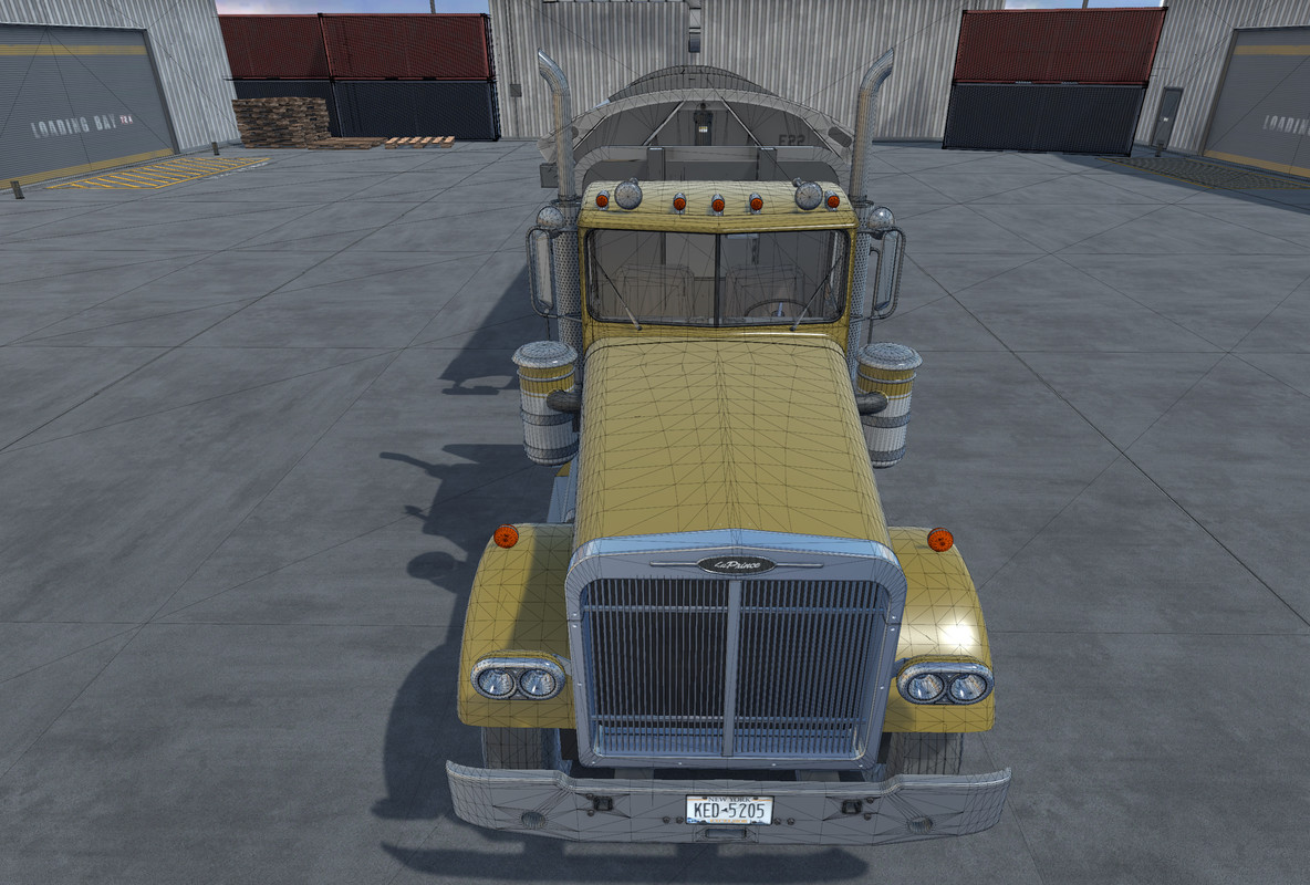 80s Semitruck Side Dump