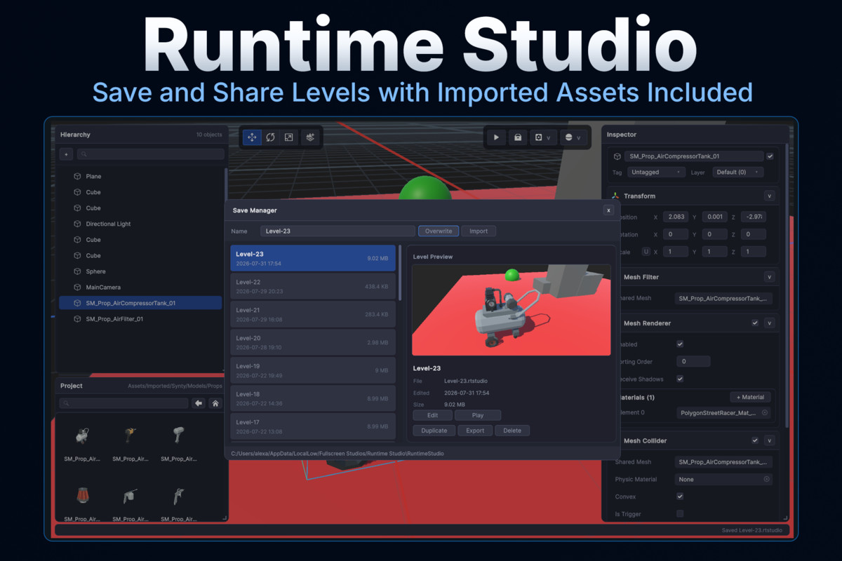 Runtime Studio – Asset Importer