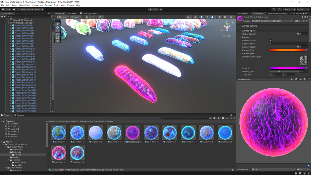 Frozen Winter Worms(Customizable)