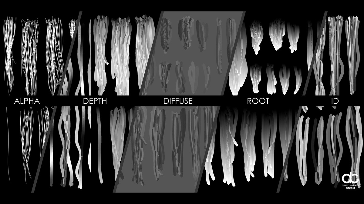 Realistic male hairstyles, pack #5 | Rigged hair, game-ready, low-poly