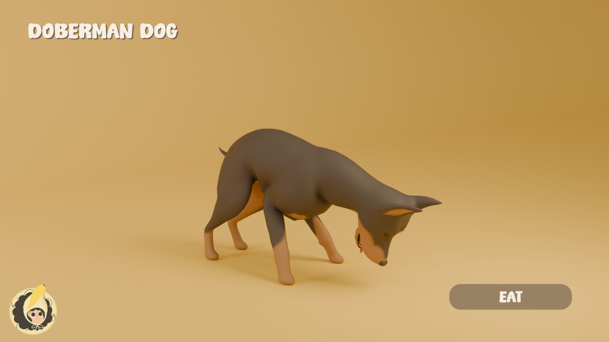 Animated Doberman Dog