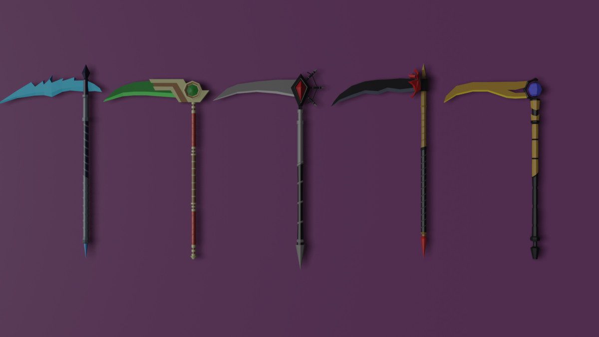 70 Unique Low Poly Fantasy Weapons Pack