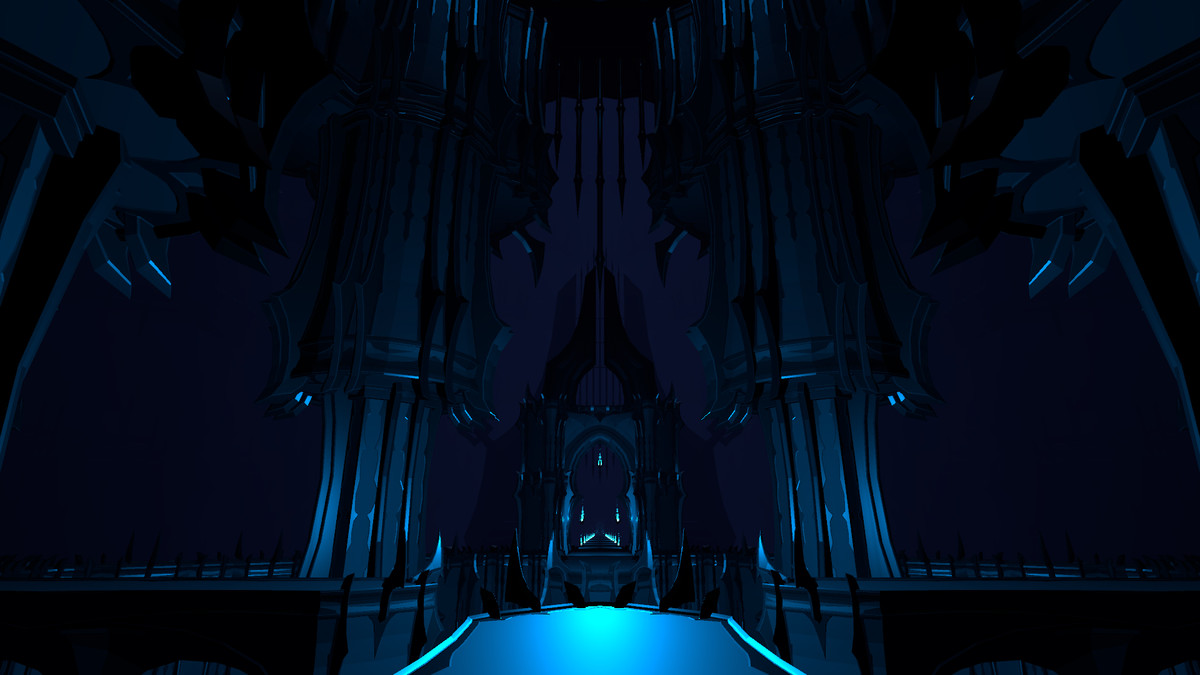 Low Poly Style Obsidian Citadel