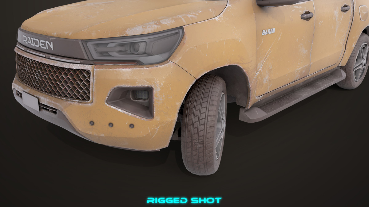 Pickup Truck 04 Brown Dusty URP HDRP Textures