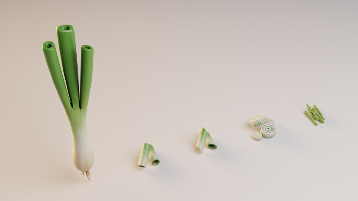 Stylized Asian Vegetable 3D Model Pack – Modular Low Poly Set