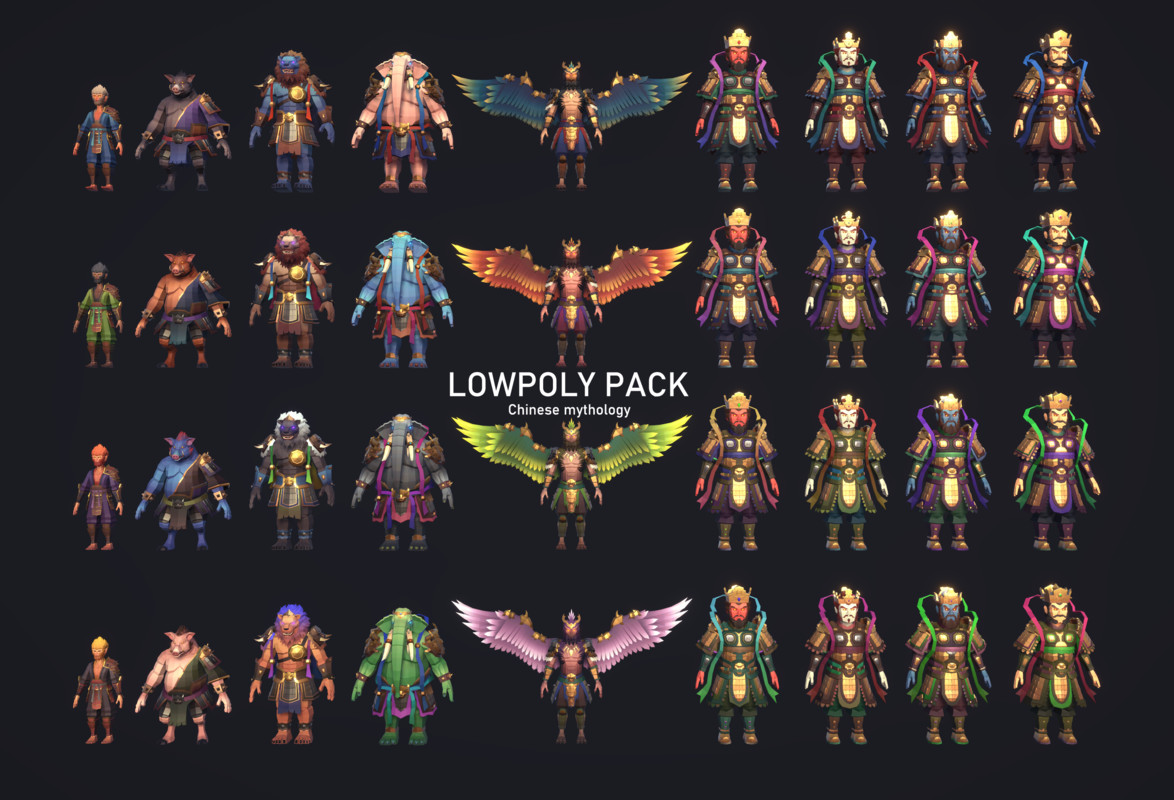 LowpolyPack_Chinese mythology