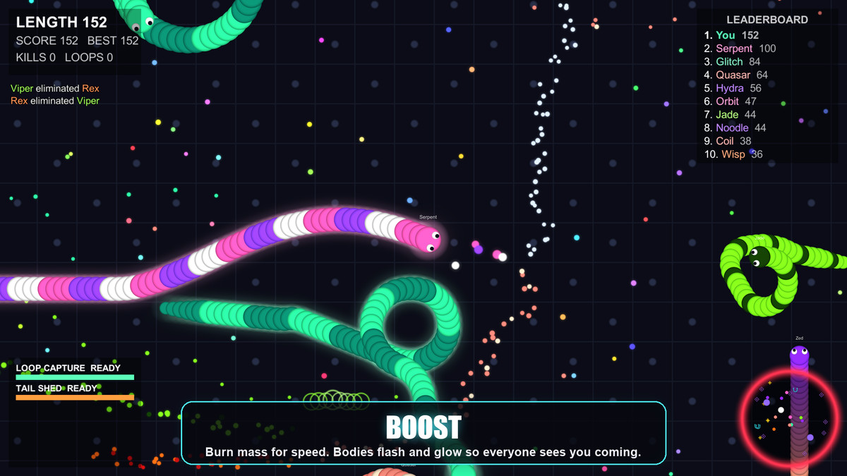 Coilz.io - Slither, Snake & Worm Arena Game