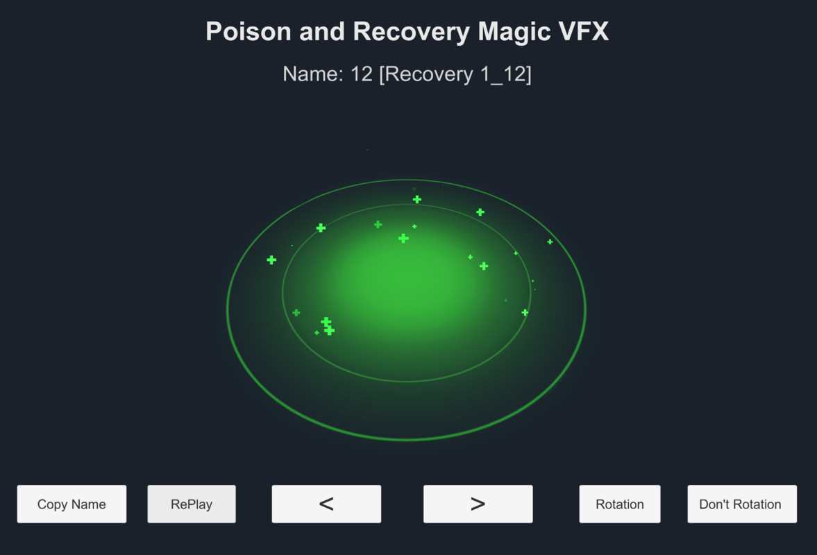 Poison and Recovery Magic VFX
