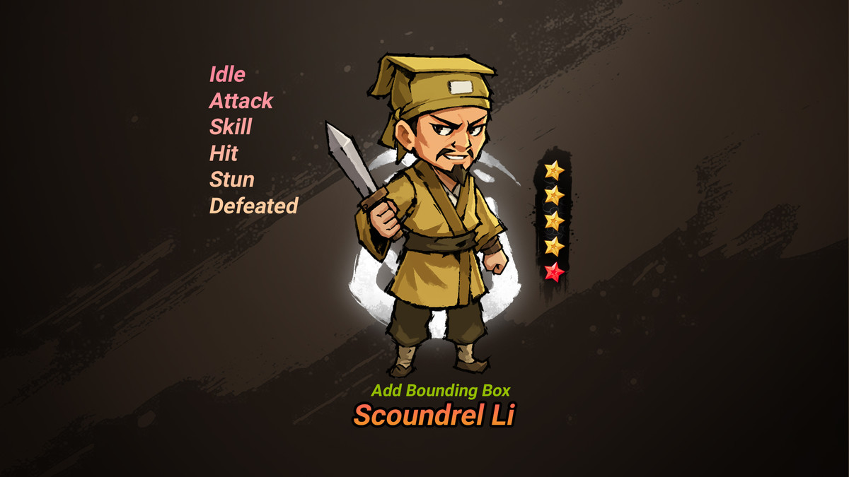Scoundrel Li_2D Character Spine Animation