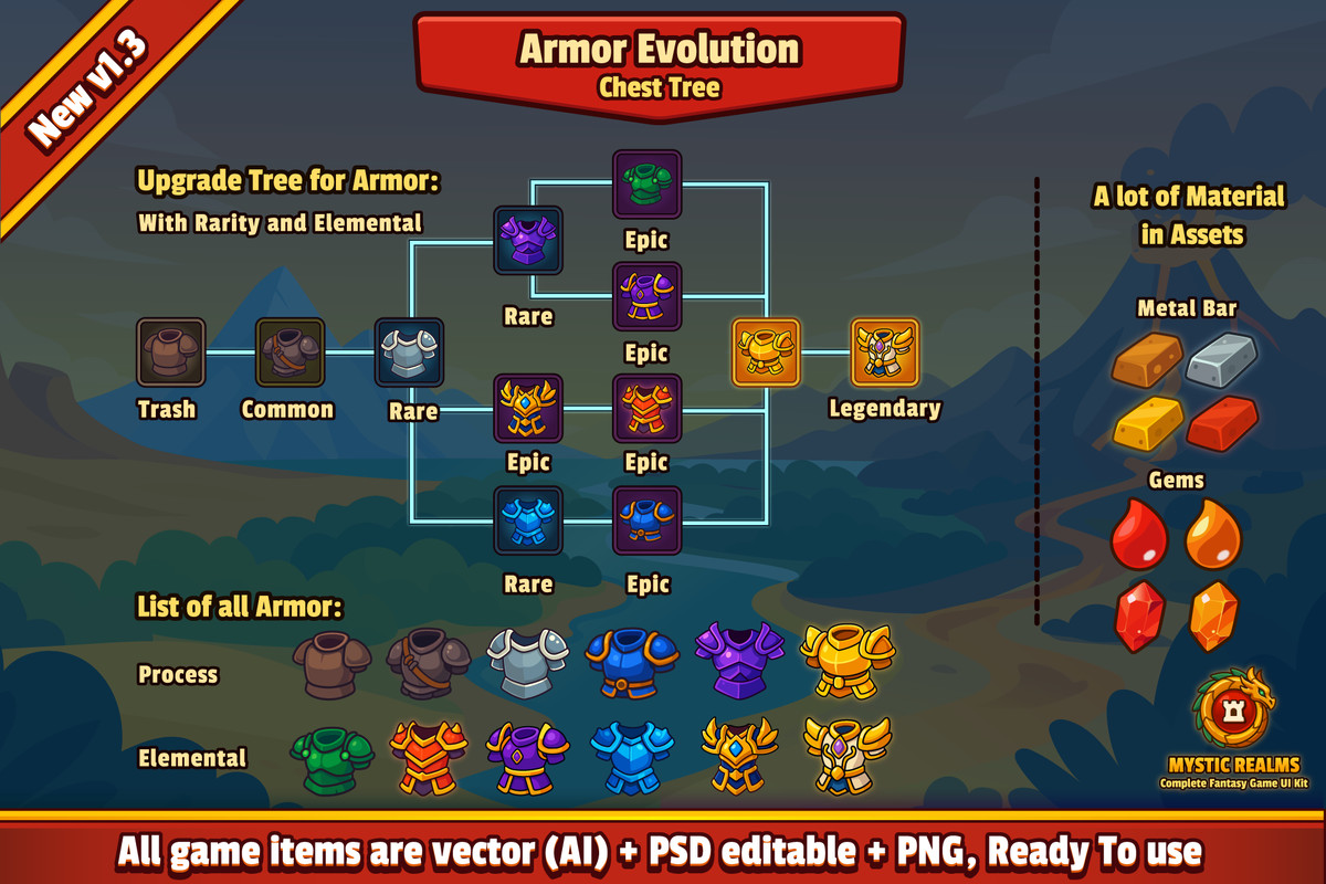 Mystic Realms: Premium Fantasy UI System