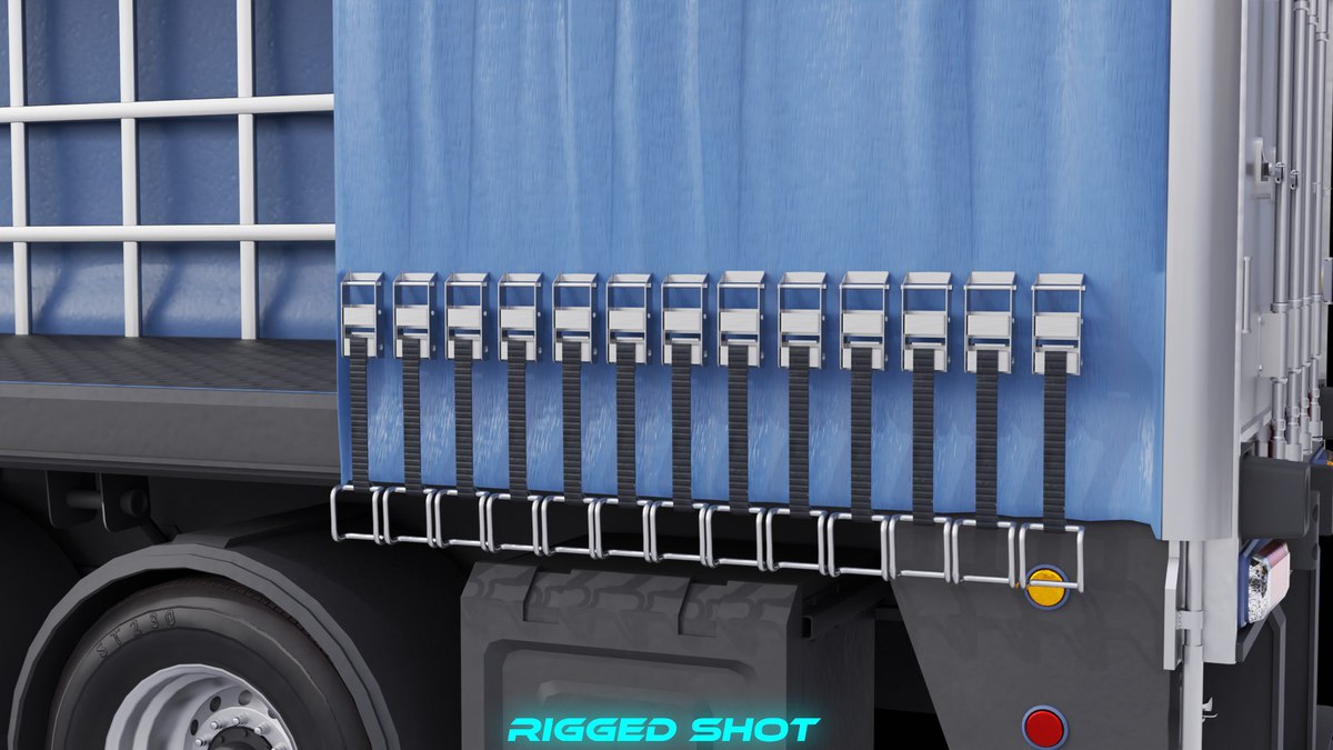 Curtainsider Semi Trailer URP HDRP Textures