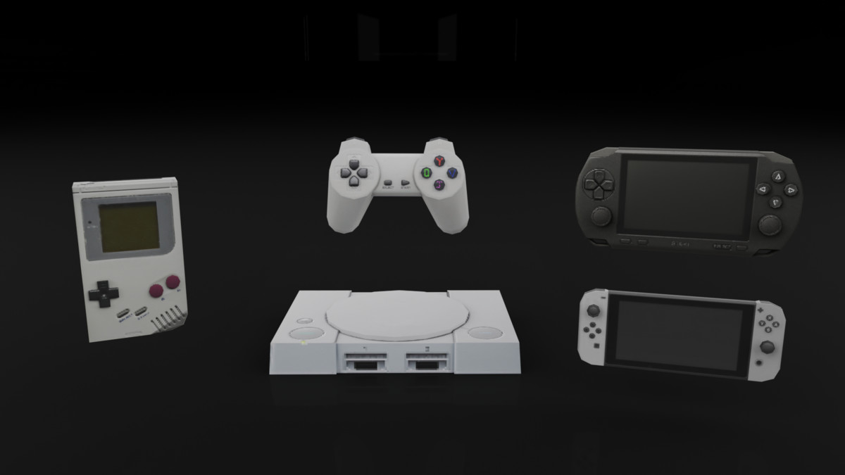 Retro Electronics Pack – 24 Vintage Props (Lowpoly / PSX Ready)