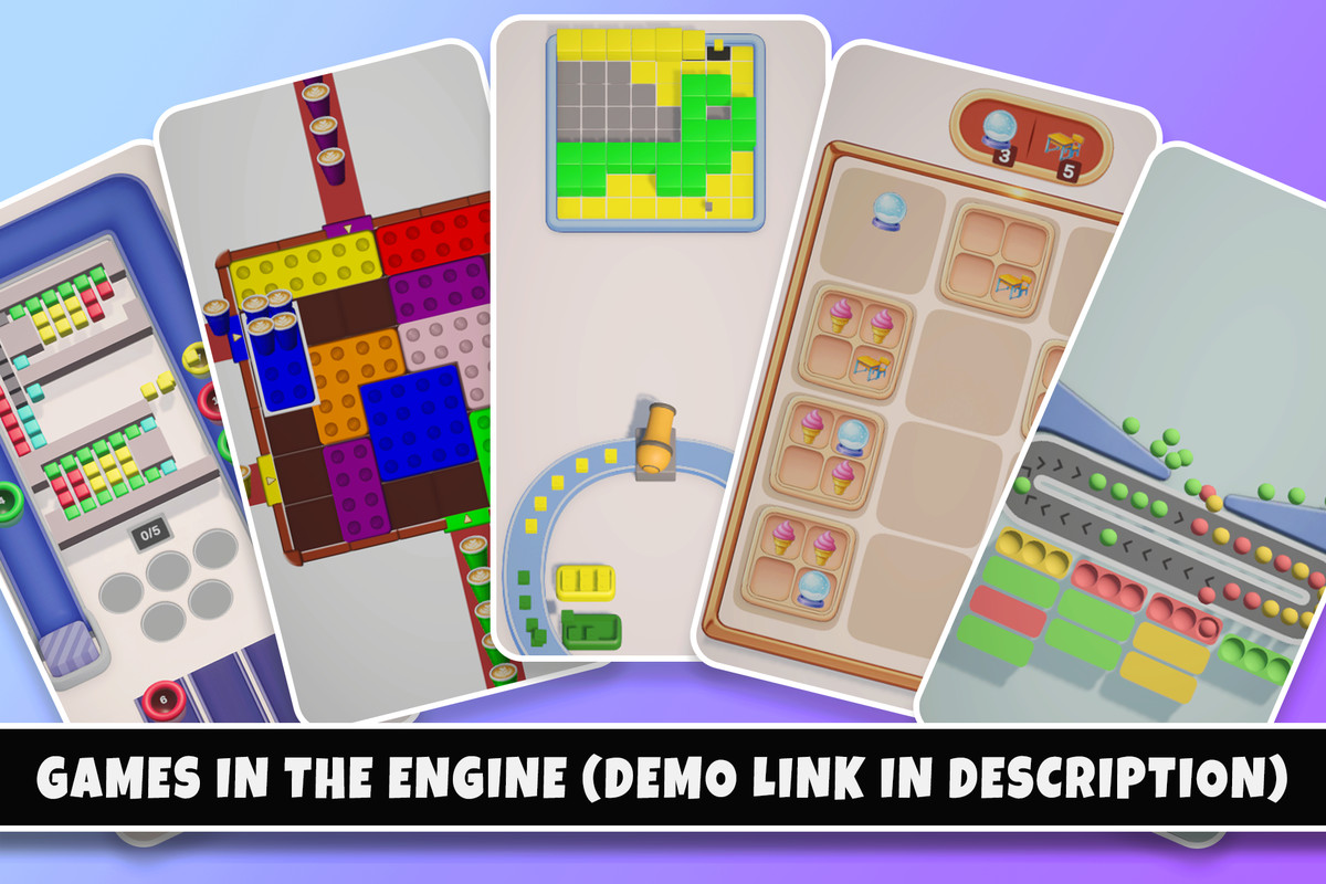 HyperCasual Game Engine - Mobile Puzzle Templates Kit