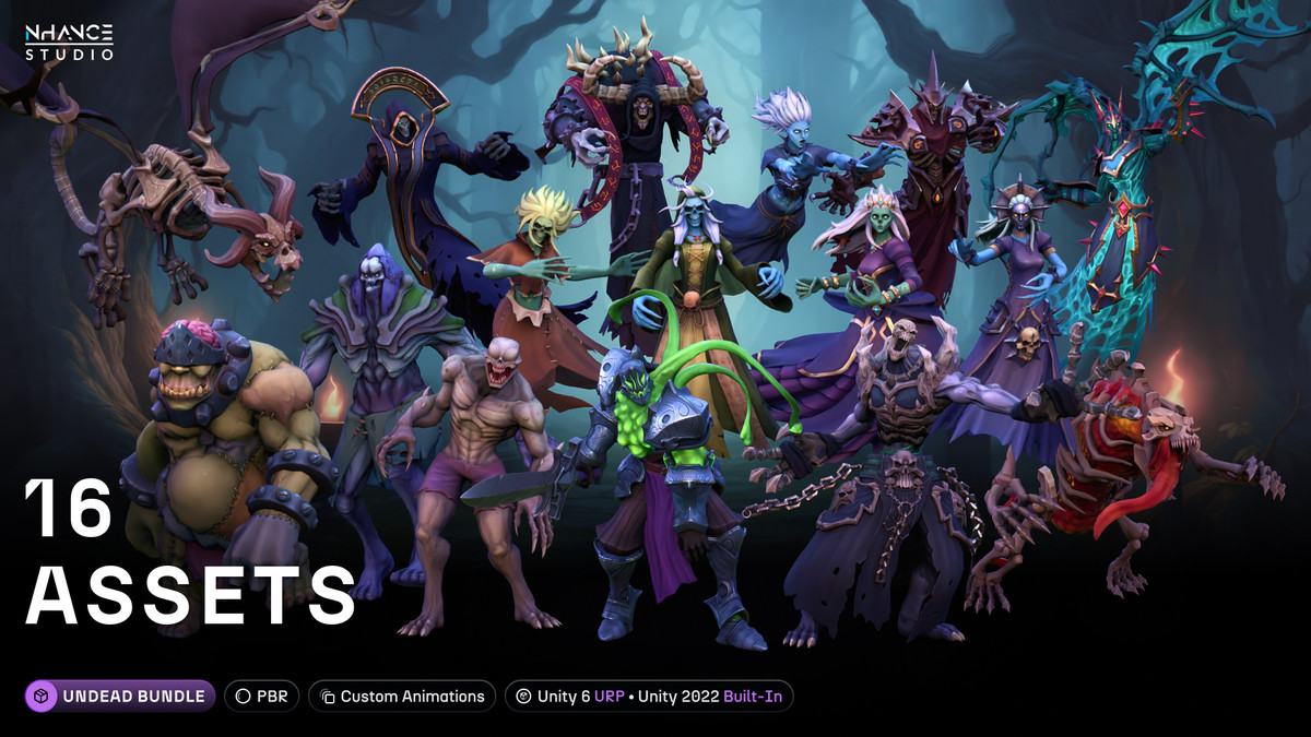 Stylized Fantasy Undead Characters Bundle