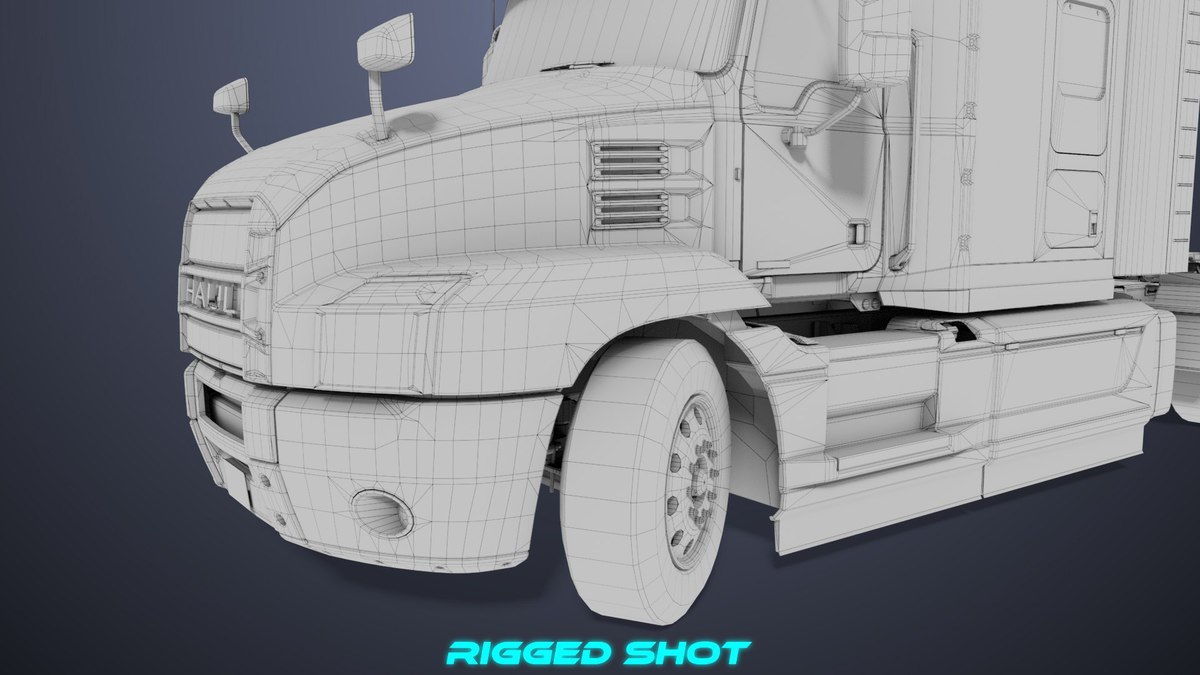 Heavy Truck Blue Chassis 05 URP HDRP Textures
